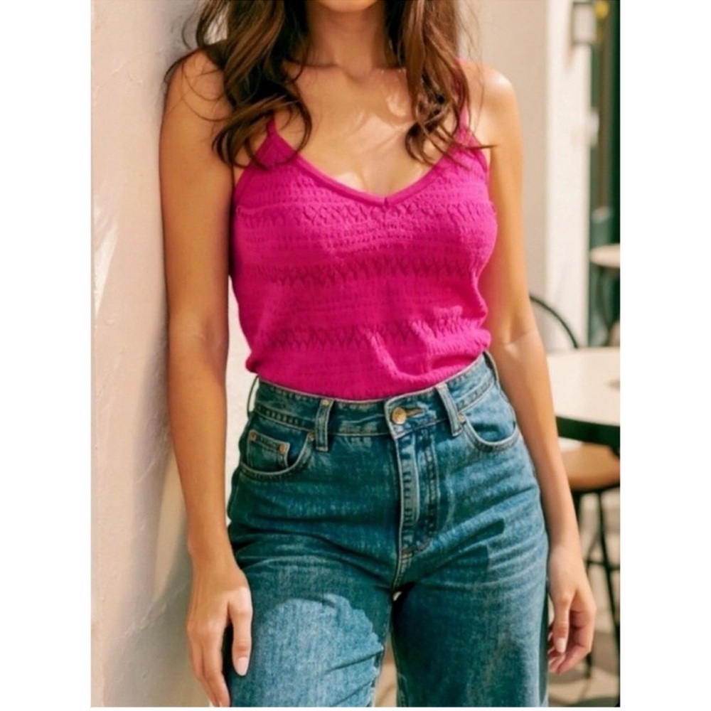 NWT SÉZANE Yoran‎ Knit Top - Fuchsia/Pink - XL
